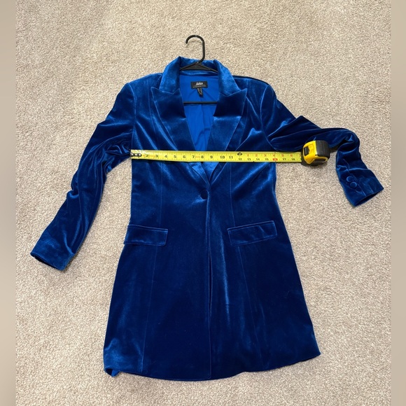 Aidan by Adrianna Papell Cobalt Blue Velvet Cocktail Dress - Picture 4 of 6